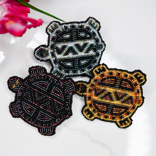 Beaded Turtle Barrette