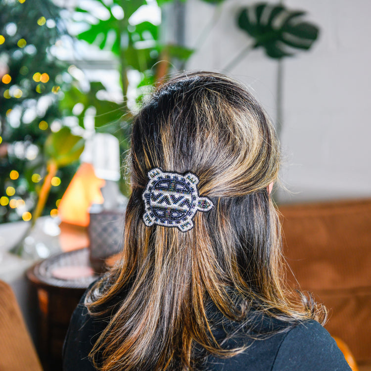 Beaded Turtle Barrette