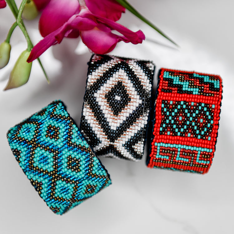 Large Beaded Western Cuff