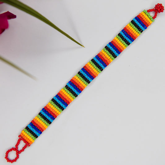 Rainbow Beaded Friendship Bracelet