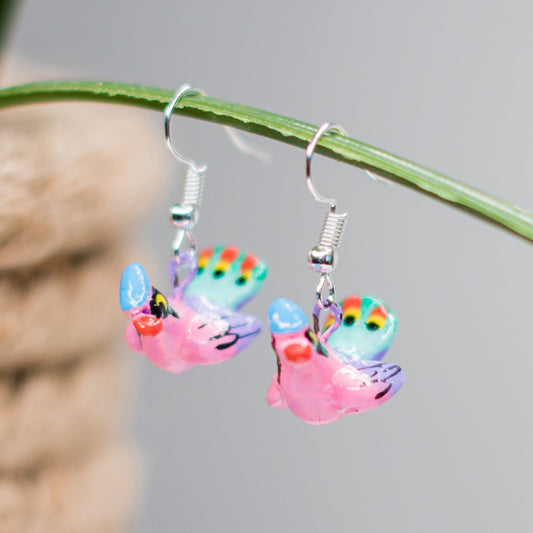 Peacock Ceramic Earrings