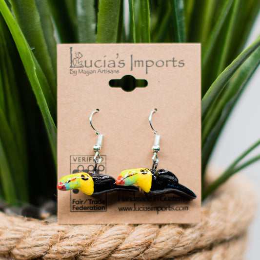 Toucan Ceramic Earrings