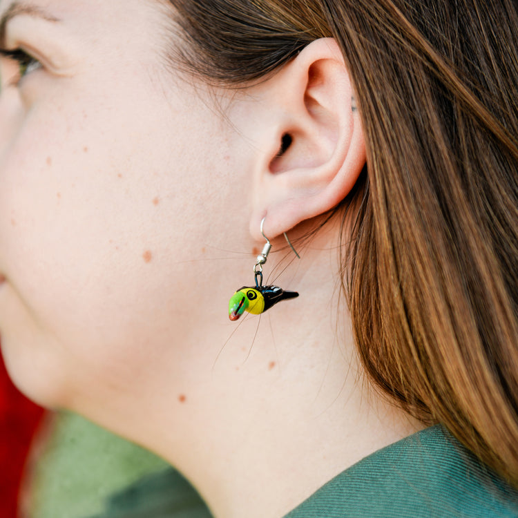 Toucan Ceramic Earrings