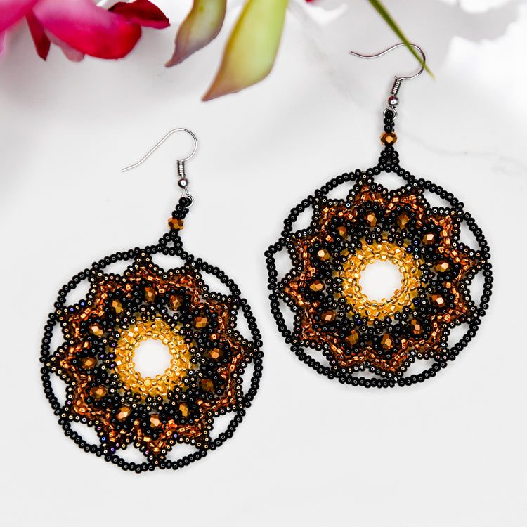 Mandala Beaded Earring