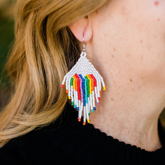 Rainbow Heart Earrings
