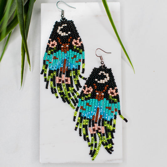 Moonlight Moth Fringe Earrings
