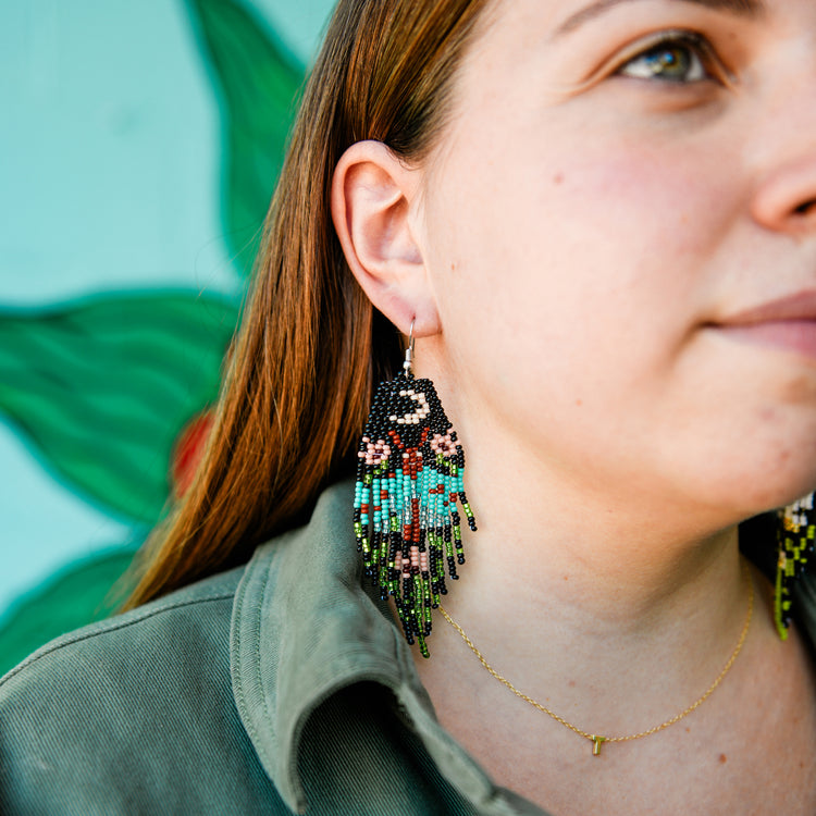 Moonlight Moth Fringe Earrings