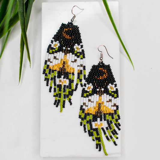 Moonlight Moth Fringe Earrings