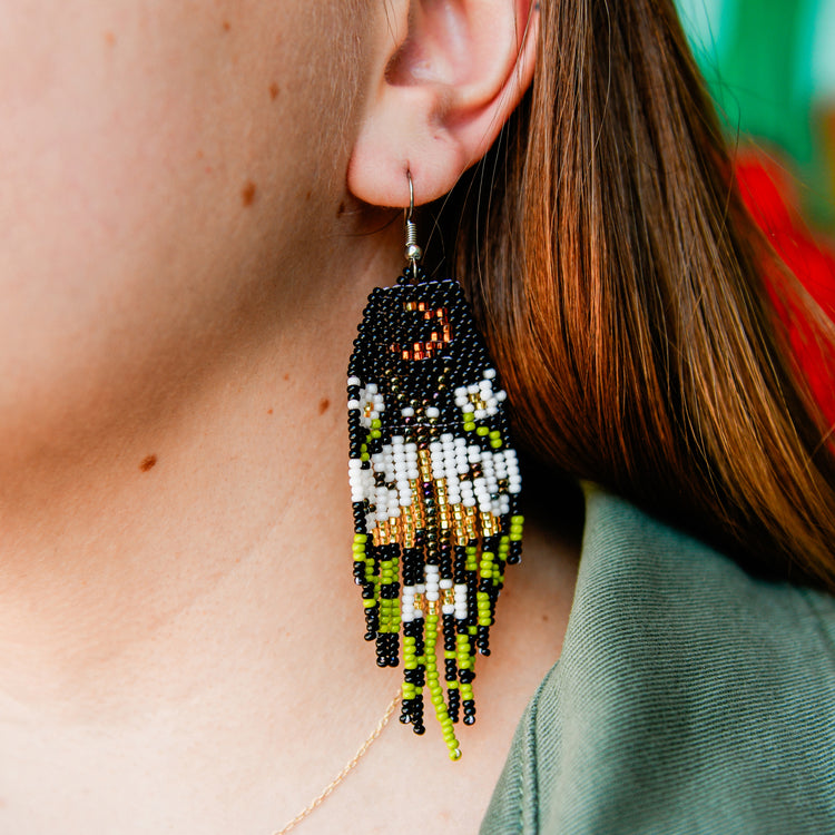 Moonlight Moth Fringe Earrings
