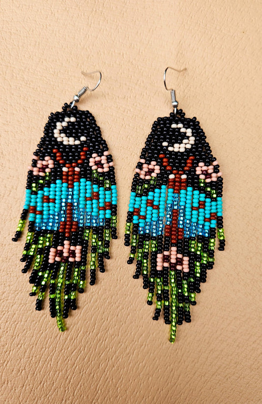 Moonlight Moth Fringe Earrings