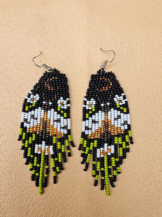 Moonlight Moth Fringe Earrings