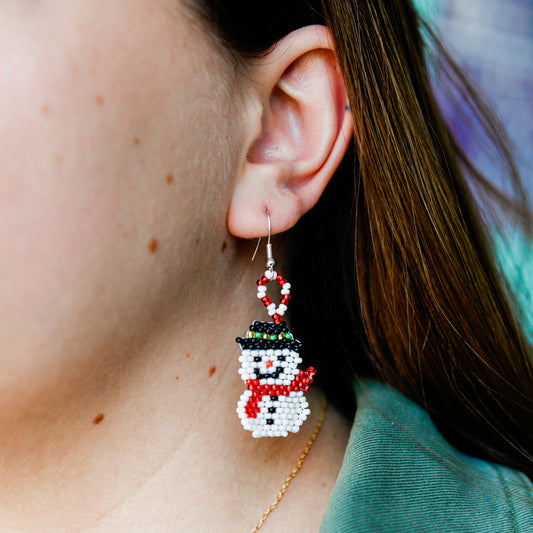 Frosty Beaded Earrings