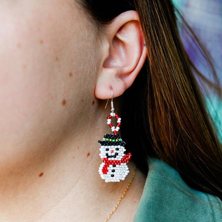 Frosty Beaded Earrings
