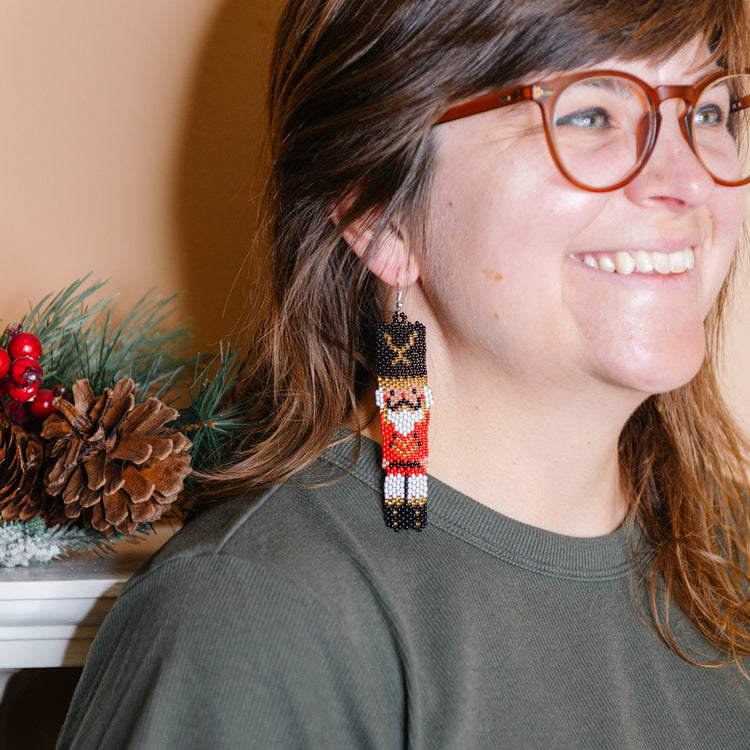 Nutcracker Beaded Earrings