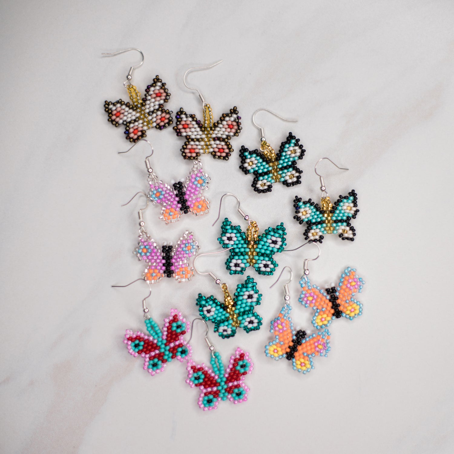 Small Butterfly Beaded Earrings – Lucia's World Emporium