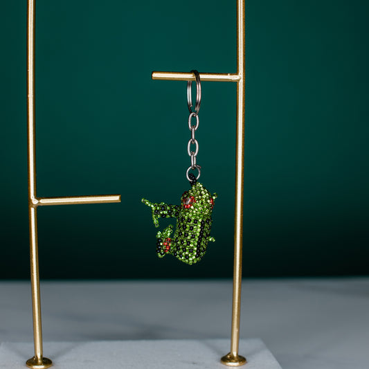 Beaded Frog Keychain