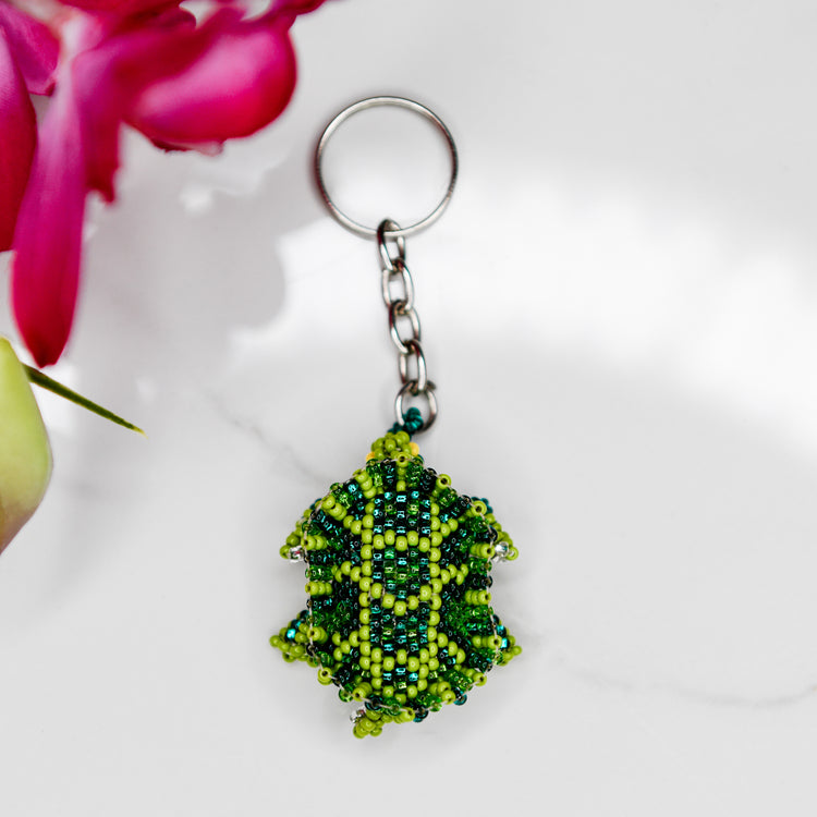 Beaded Turtle Keychain