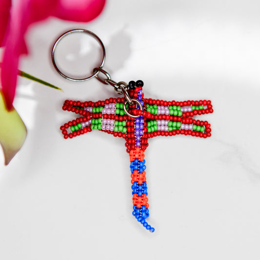 Beaded Dragonfly KeyChain