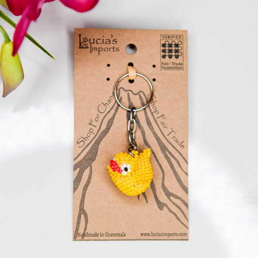 Beaded Duck Keychain