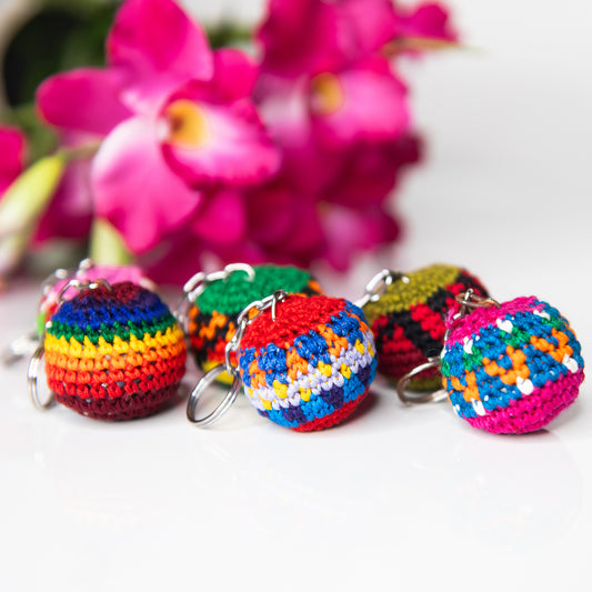 Crochet Hacky Sack Keychain