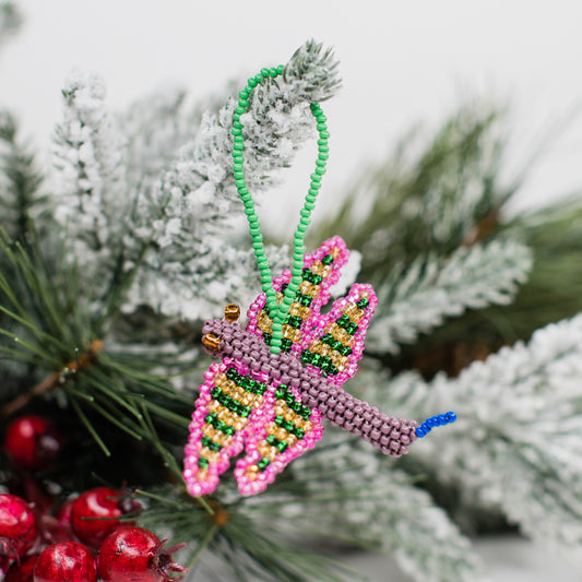Beaded Dragonfly Ornament