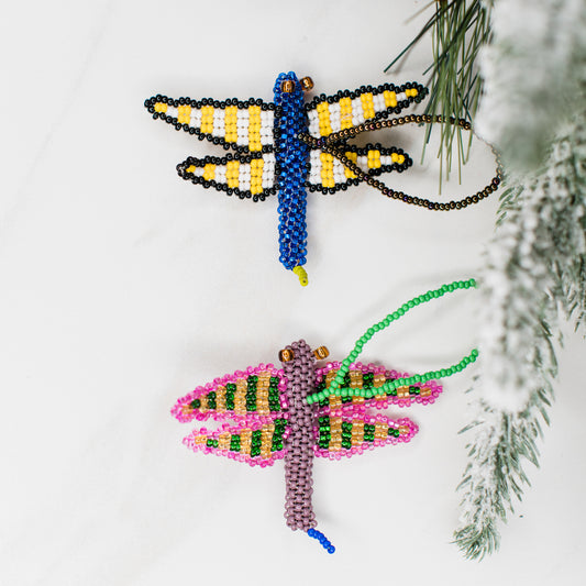 Beaded Dragonfly Ornament