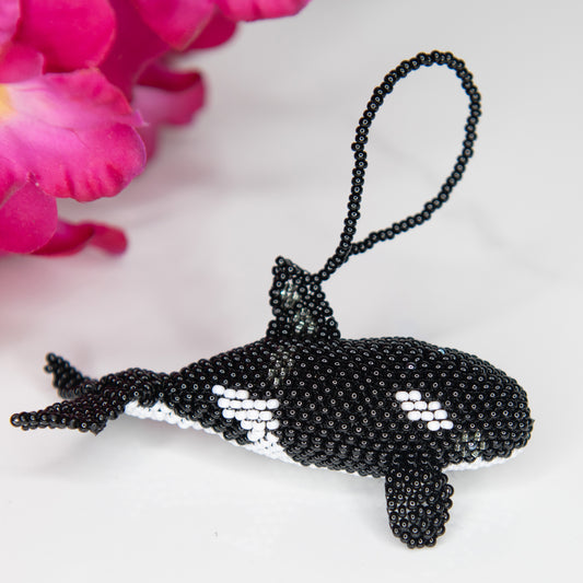 Orca Whale Beaded Ornament
