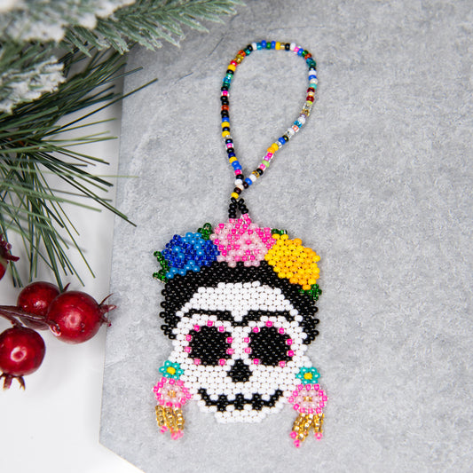 Beaded Catrina Cameo Ornament