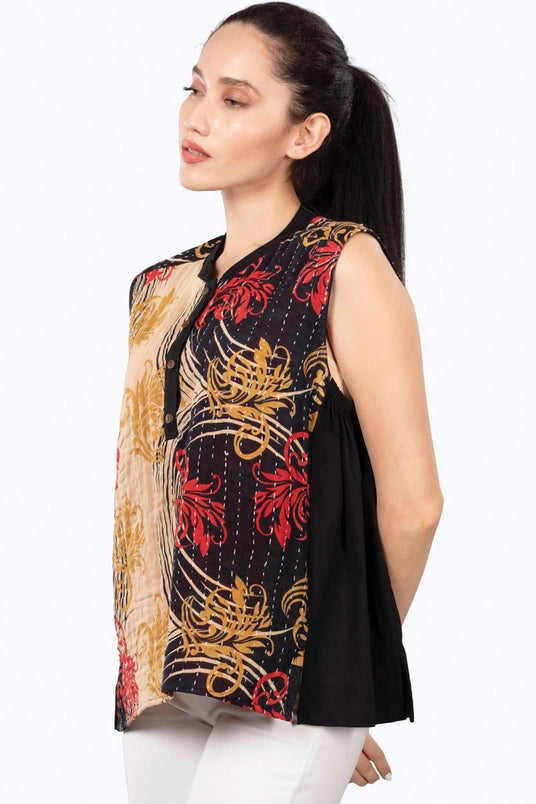 Koti Kantha Sari Top