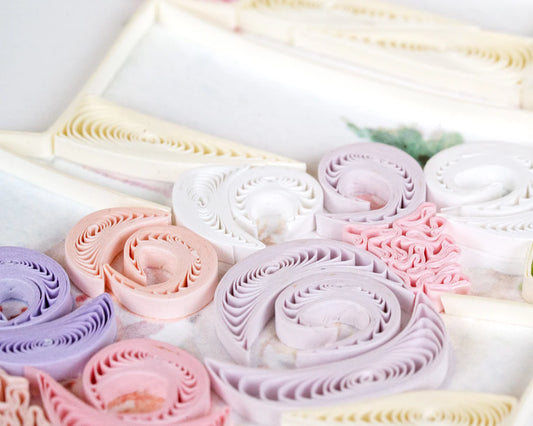 Floral Wedding Cake Quilling Card