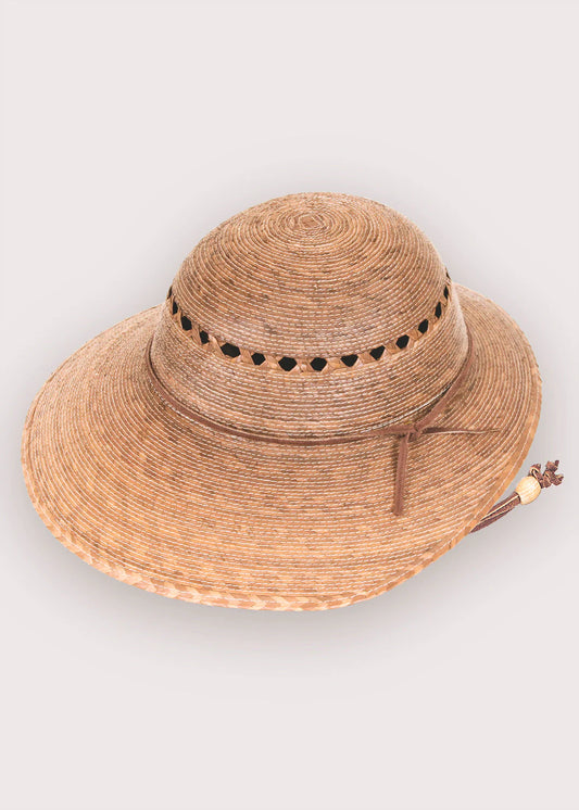Laurel Lattice Woven Palm Hat
