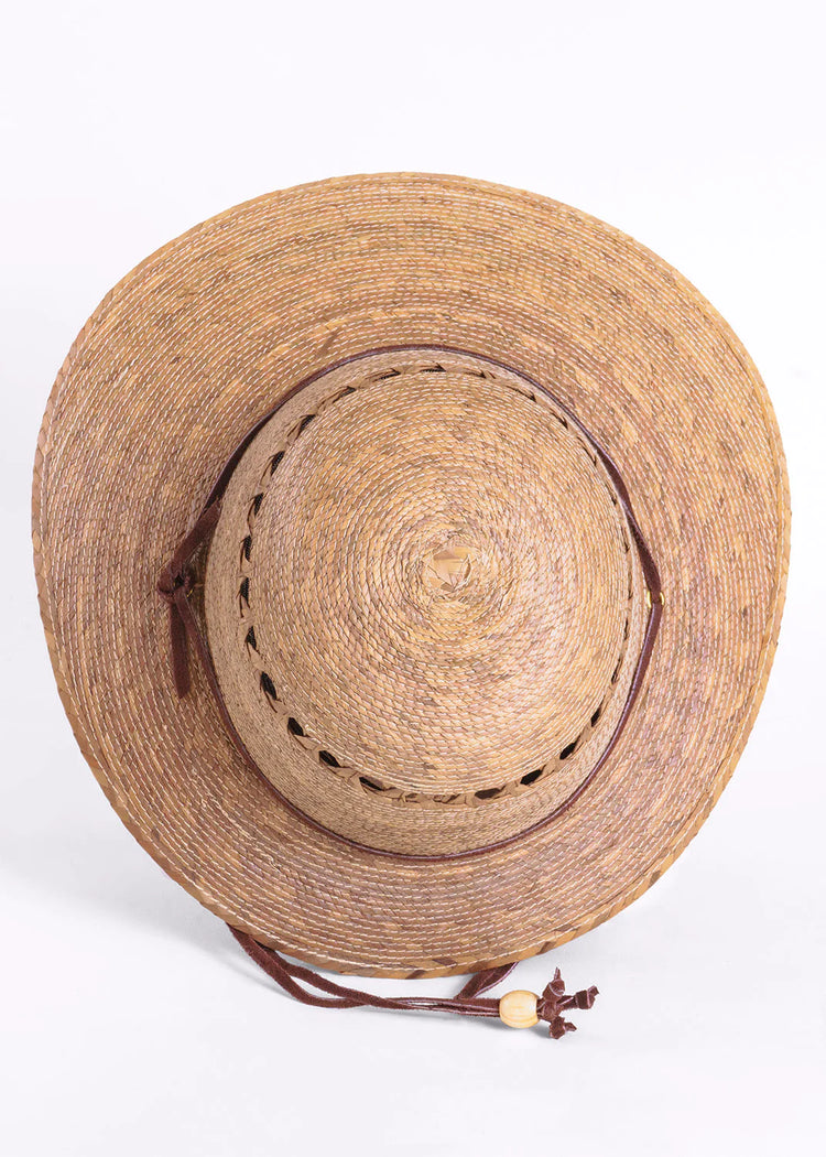 Laurel Lattice Woven Palm Hat
