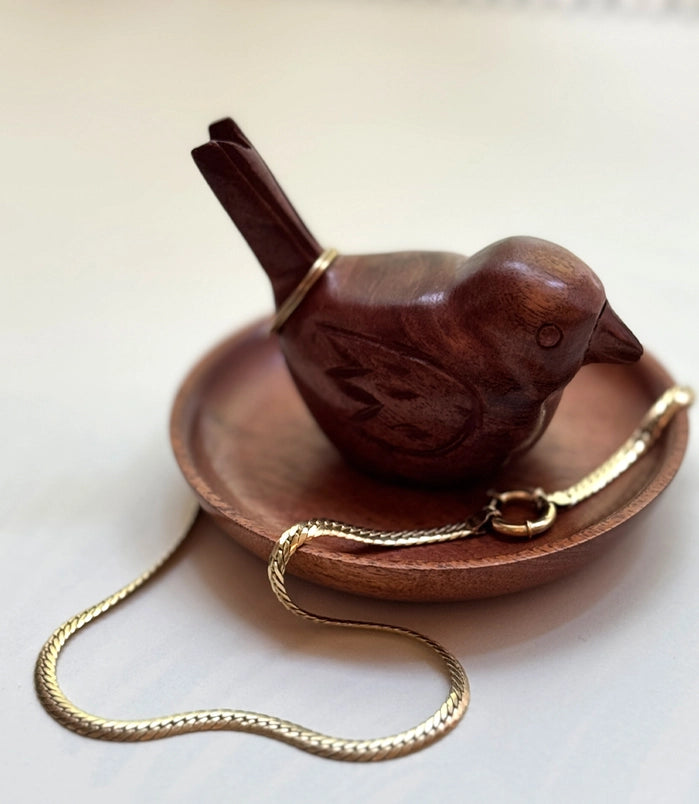 Wooden Bird Ring Holder