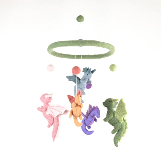 Little Dragons Felt Baby Mobile