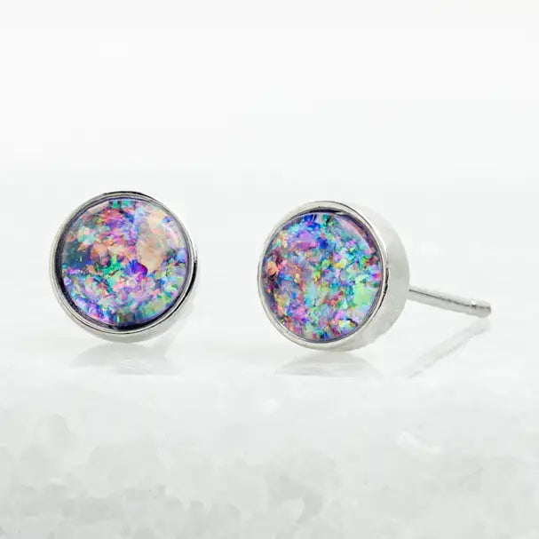 Lora Lavender Stud Earrings