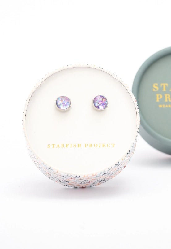 Lora Lavender Stud Earrings