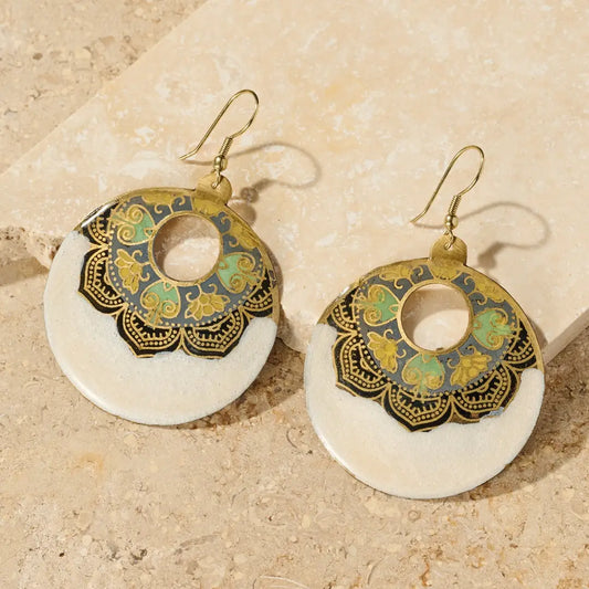 Mandir Enamel Earrings