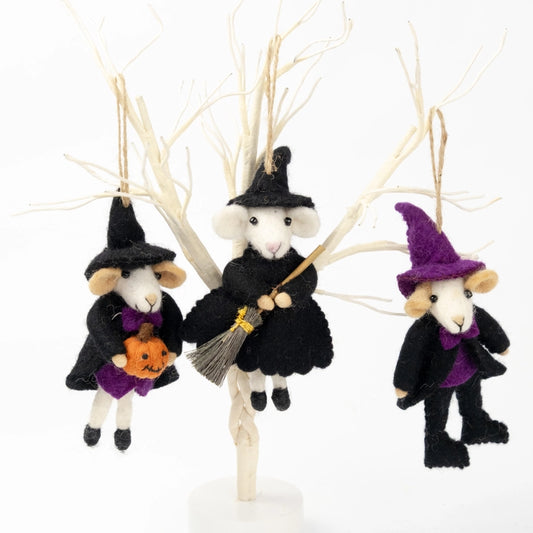 Halloween Mice Felt Ornaments