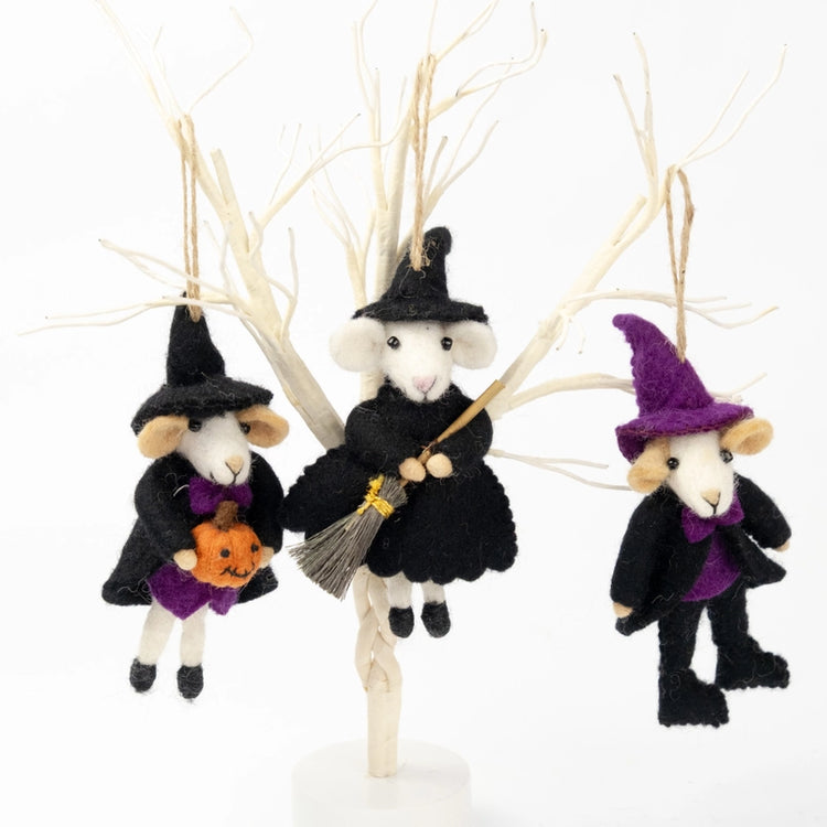 Halloween Mice Felt Ornaments