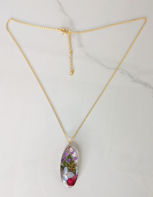 Mother's Love Long Oval Pendant