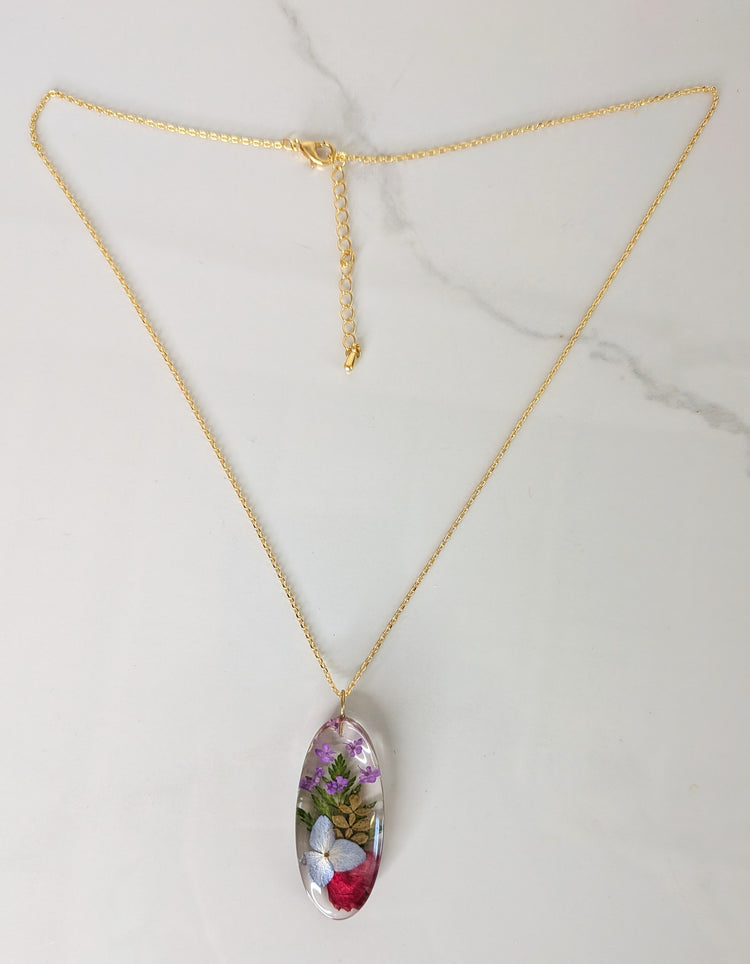 Mother's Love Long Oval Pendant