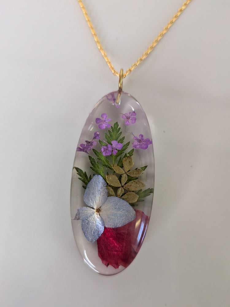 Mother's Love Long Oval Pendant