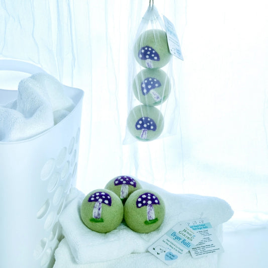 Mushroom Design Dryer Balls (Set of 3)