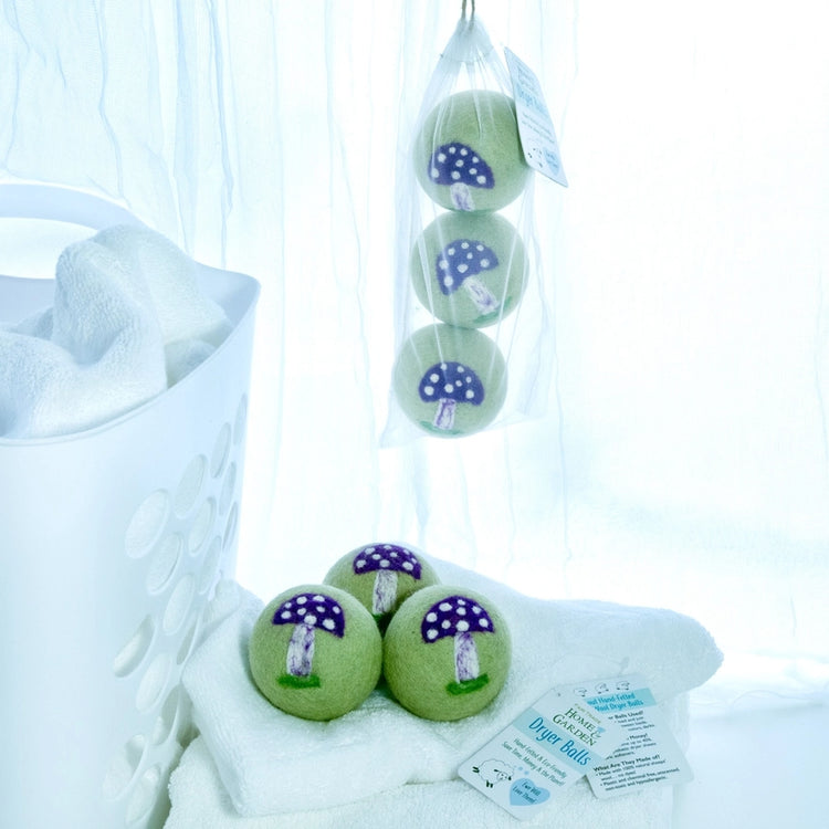 Mushroom Design Dryer Balls (Set of 3)