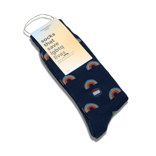 Navy Rainbow Socks That Save LGBTQ Lives