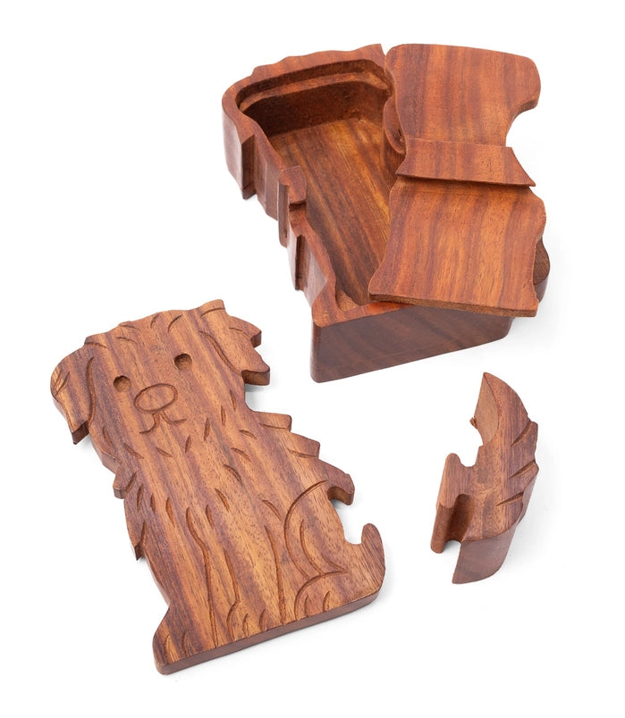 Dog Wooden Puzzle Box