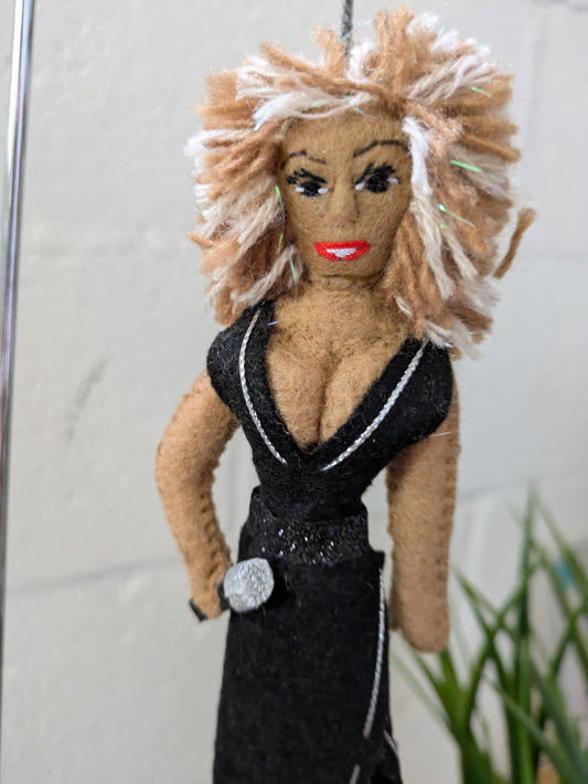 Tina Turner Felt Ornament