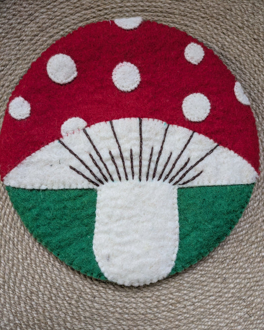 Felted Mushroom Trivet