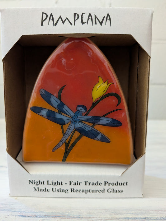 Orange Background Dragonfly Night Light