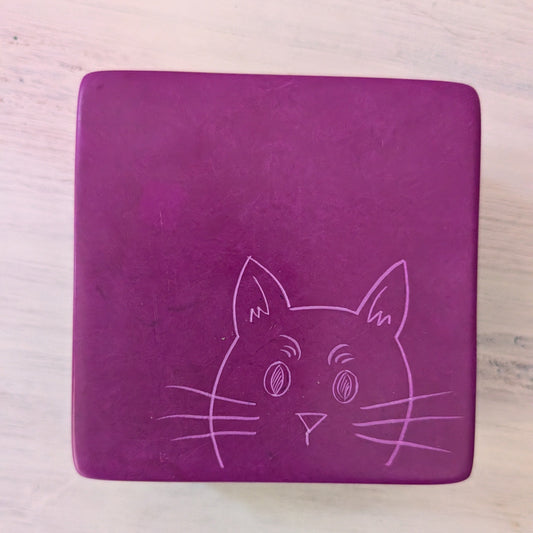 Pink Cat Trinket Box
